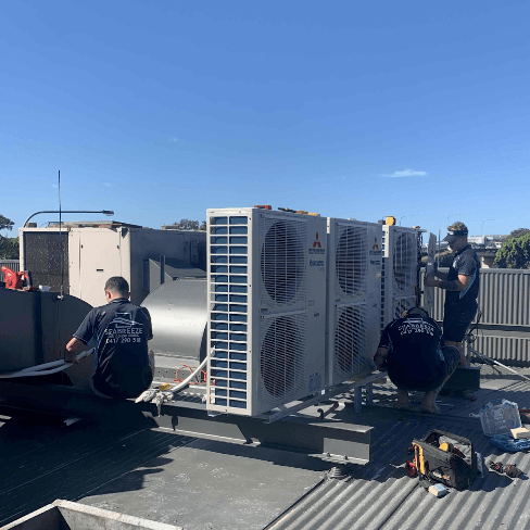 Seabreeze Air Conditioning installing a large commercial grade AC system